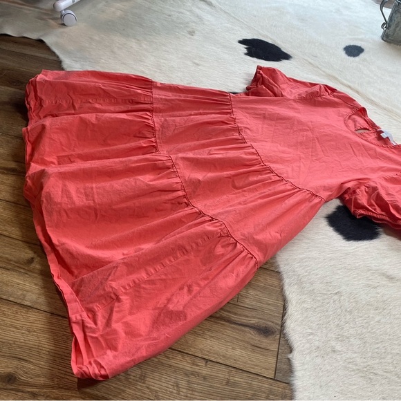 Adyson Parker Coral Tiered Dress with Pockets - Picture 4 of 11